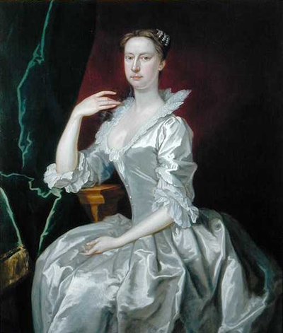 Portræt af fru Elizabeth Ingram (olie på lærred) af Bartholomew Dandridge