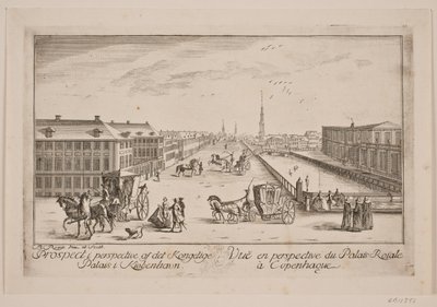 Frederiksholms kanal, t.v. Prinsens Palæ af Bartholomæus Roque