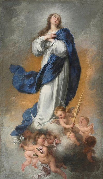 Den ubesmittede undfangelse. Omkring 1680 af Bartolomé Esteban Murillo