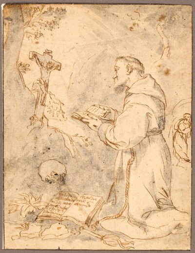 Sankt Frans beder af Bartolomé Esteban Murillo