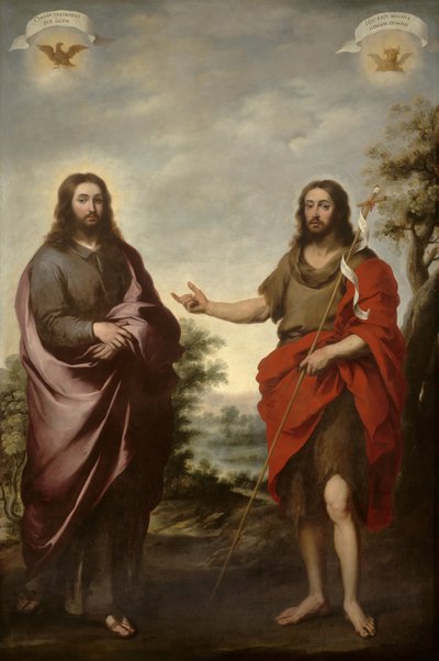 Sankt Johannes Døberen peger på Kristus, ca. 1655 af Bartolomé Esteban Murillo