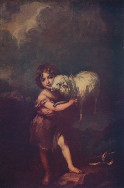 Johannes og Lammet, 1660-5, c1900 af Bartolomé Esteban Murillo