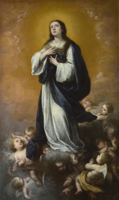 Jomfruens ubesmittede undfangelse, stuepige fra det 17. århundrede. af Bartolomé Esteban Murillo