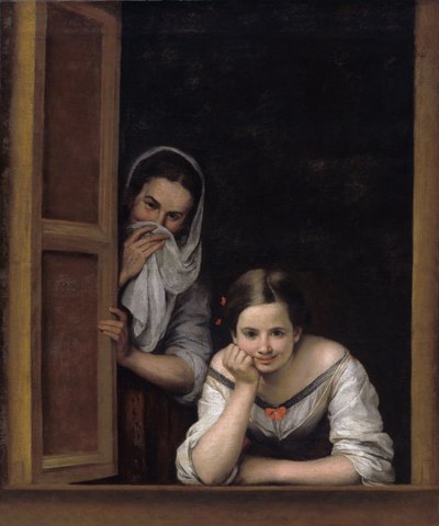 To kvinder ved et vindue af Bartolomé Esteban Murillo