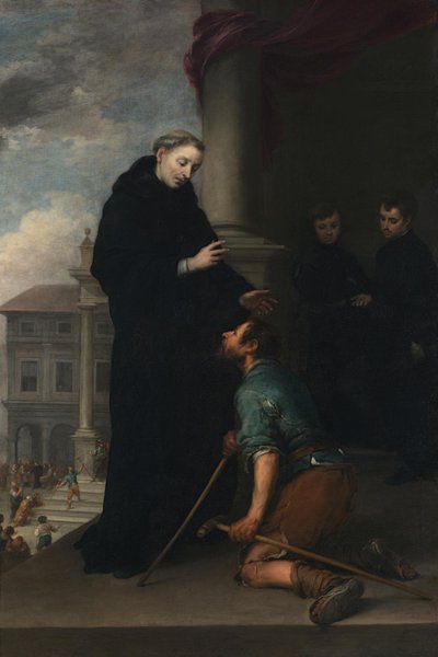 Sankt Thomas af Villanova helbreder en lam mand af Bartolomé Esteban Murillo