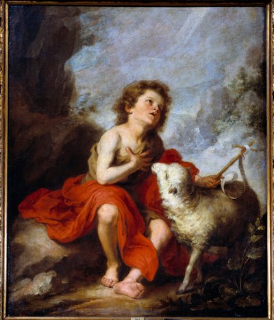 Repræsentation af Johannes Døberens barn Maleri af Bartolome Murillo (1618-1682) 1600-tallet søn. 1,21x0,99 m Madrid, Prado-museet af Bartolomé Esteban Murillo
