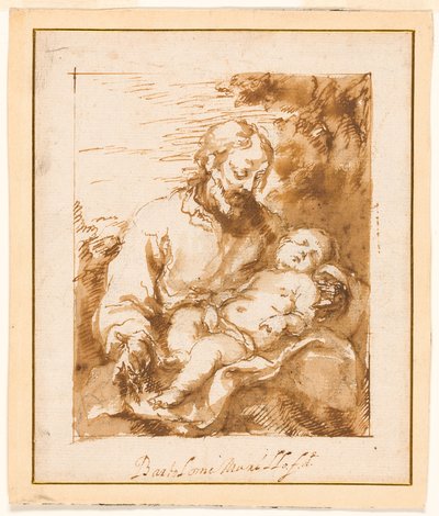 Sankt Josef og det sovende Jesusbarn af Bartolomé Esteban Murillo