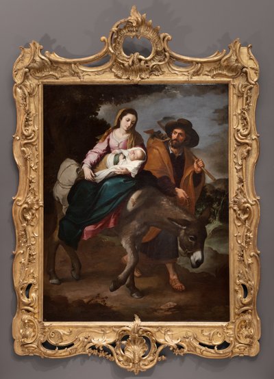Flugten til Egypten, ca. 1647-50 (olie på lærred) af Bartolomé Esteban Murillo