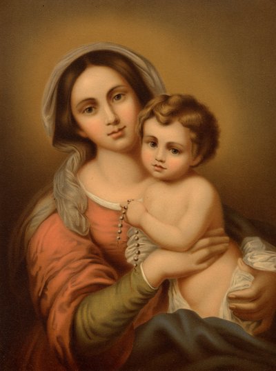 Madonna med barnet af Bartolome Esteban after Murillo