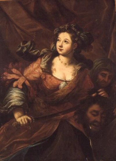 Judith forlader Holofernes telt af Bartolomeo (attr. to) Biscaino