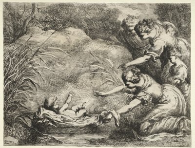Moses reddet fra Nilen af Bartolomeo Biscaino