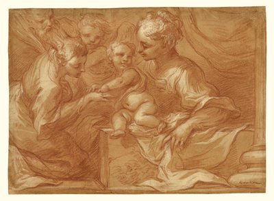 Den hellige Katarinas mystiske ægteskab af Bartolomeo Biscaino