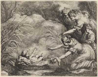 Fundet af Moses af Bartolomeo Biscaino