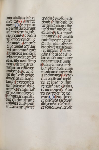 Missale: Fol. 121: indeholder musik til Hely Hely Lama etc. i St. Mattion Passion, 1469. af Bartolomeo Caporali