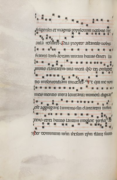 Missale: Fol. 153v: Music for Exultet, 1469 af Bartolomeo Caporali