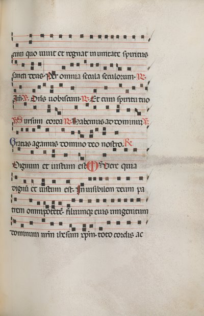 Missale: Fol. 154: Musik til Exultet, 1469 af Bartolomeo Caporali