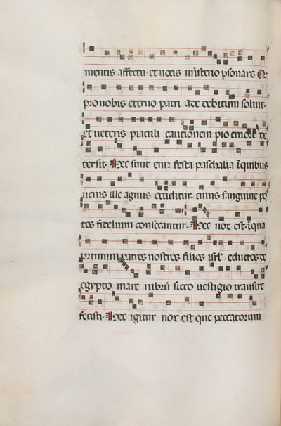 Missale: Fol. 154v: Music for Exultet, 1469 af Bartolomeo Caporali