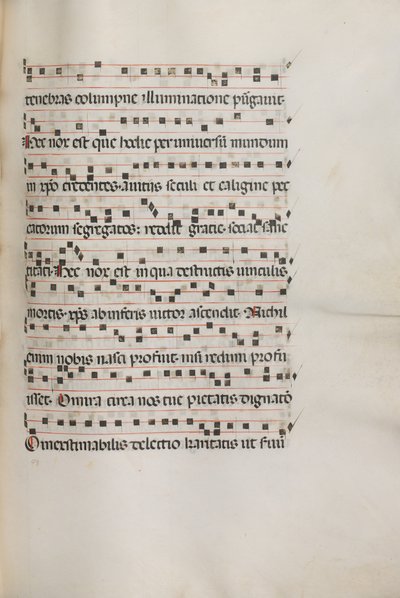 Missale: Fol. 155: Musik til Exultet, 1469 af Bartolomeo Caporali