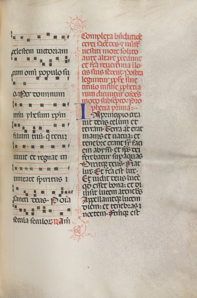 Missale: Fol. 158: Musik til Exultet, 1469 af Bartolomeo Caporali