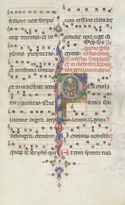 Missale: Fol. 183: Løvdekoration, 1469. af Bartolomeo Caporali