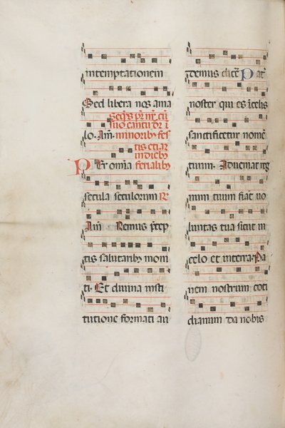 Missale: Fol. 189v: Musik til forskellige bønner, 1469. af Bartolomeo Caporali