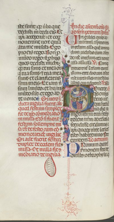 Missale: Fol. 208v: Kristi himmelfart, 1469. af Bartolomeo Caporali