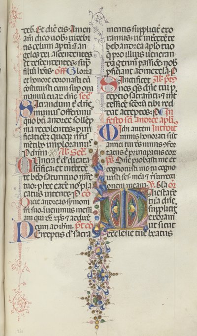 Missale: Fol. 260: Løv med frugt, 1469 af Bartolomeo Caporali