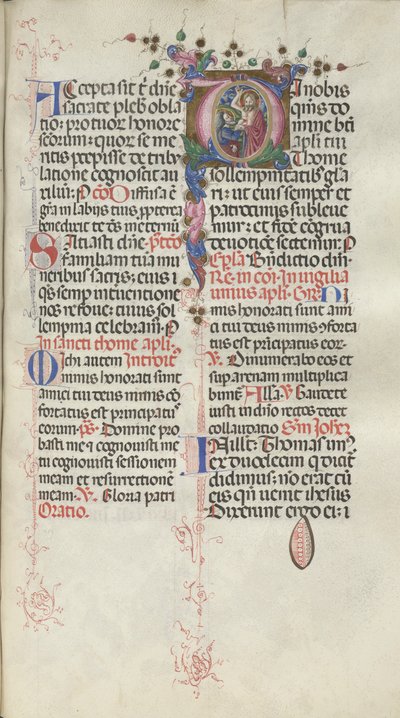 Missal: Fol. 262: Sankt Thomas, 1469. af Bartolomeo Caporali