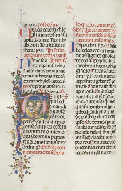 Missale: Fol. 290v: De hellige Peter og Paulus, 1469. af Bartolomeo Caporali