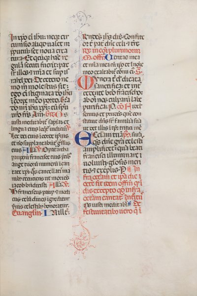 Missale: Fol. 319: Sankt Frans og helligmesse af Sankt Frans, 1469. af Bartolomeo Caporali