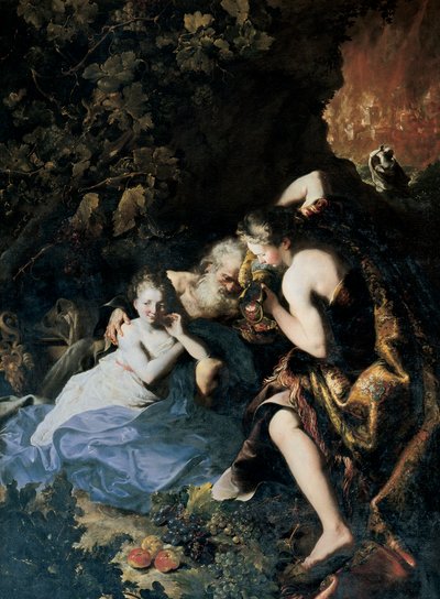 Lot beruset af sine døtre af Bartolomeo Guidobono