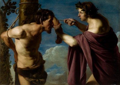 Apollo og Marsyas af Bartolomeo Manfredi