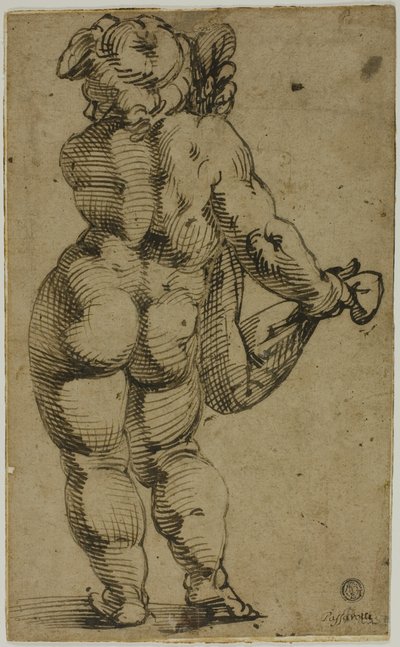 Stående Putto set bagfra af Bartolomeo Passarotti