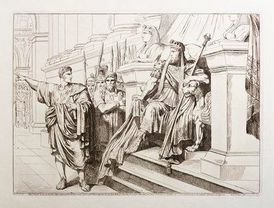 Appius Claudius træder frem for Tigranes, konge af Armenien af Bartolomeo Pinelli