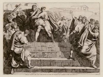 Mordet på Servius Tullius af Tarquinius Superbus (radering) af Bartolomeo Pinelli