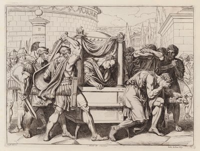 Ciceros død, 43 f.Kr. (radering) af Bartolomeo Pinelli