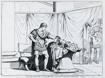 Pisos død, gravering af Bartolomeo Pinelli (1781-1835), fra Istoria dell