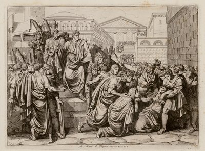 Virginias død, 449 f.Kr. (radering) af Bartolomeo Pinelli