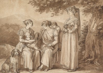 Kunstnerens familie af Bartolomeo Pinelli