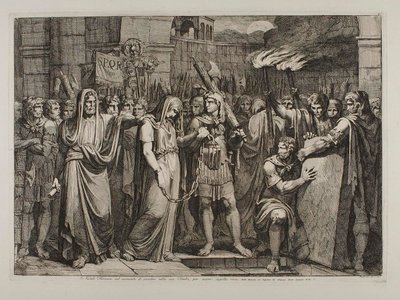 Floronia er ved at træde ind i sin grav af Bartolomeo Pinelli
