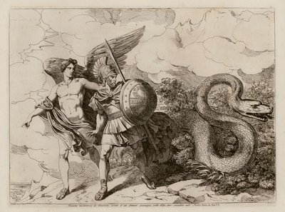 Hannibals vision før krydsningen af Alperne (radering) af Bartolomeo Pinelli