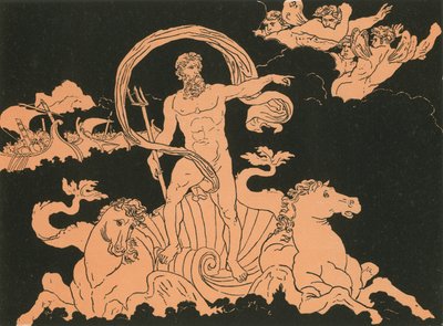 Neptune Stilling the Waves af Bartolomeo Pinelli