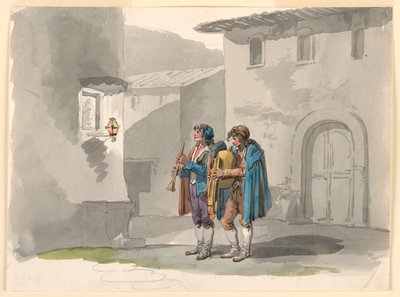 "Pifferari," To Pipers fra Abruzzerne i Rom af Bartolomeo Pinelli