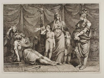 Tanaquilla viser Tarquinios lig til Servius Tullius af Bartolomeo Pinelli