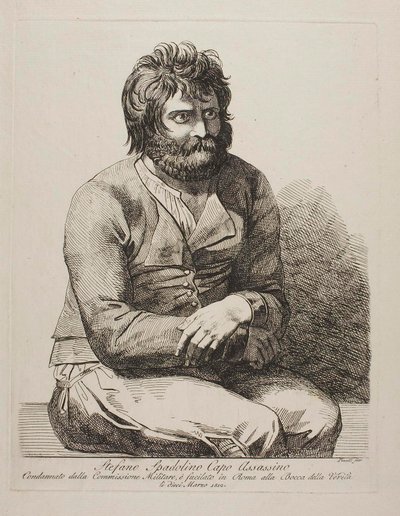Røverhøvding Stefano Spadolino af Bartolomeo Pinelli