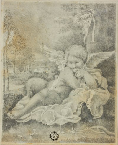 Amor i et Landskab af Bartolomeo Schedoni