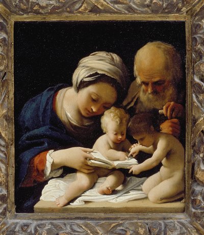 Den hellige familie med den unge Johannes Døberen af Bartolomeo Schedoni