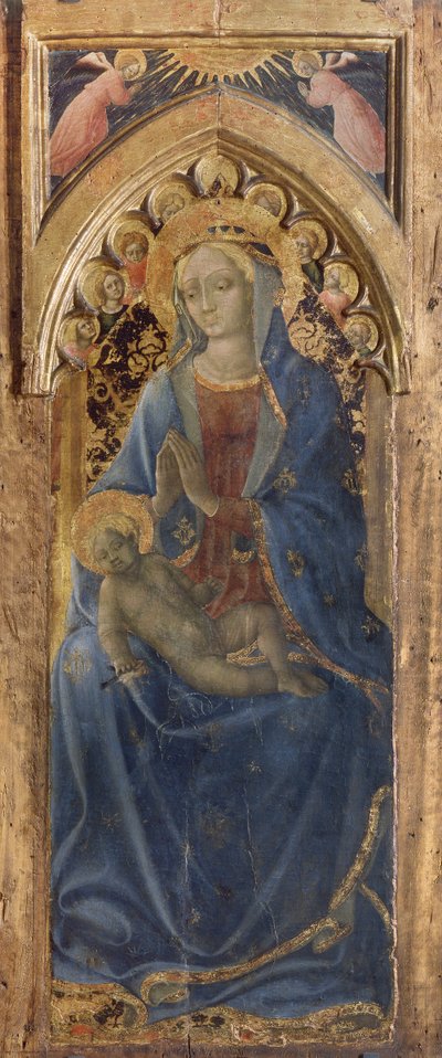 Tilbedelse af barnet af Bartolomeo di Tommaso da Foligno