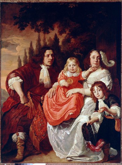 Portræt af familien Reepmaker (olie på lærred af Bartolomeus van der Helst