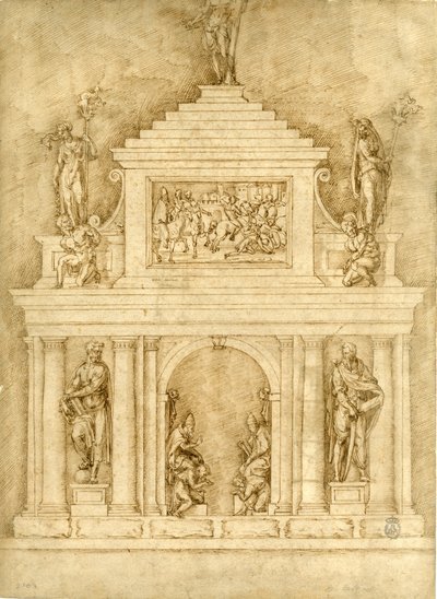 Projekt for gravene til Leo X og Clemente VII af Bartolommeo Bandinelli